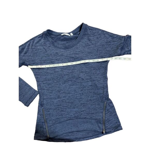 Athleta Navy Blissful Sharkbite Zipper Sweater XS - Picture 5 of 9